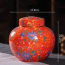 GobekUsa Enamel Tea Pot Ceramic Storage Jar - Airtight Coffee Container