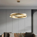 GobekUsa Elegant Black Circle Chandeliers | Luxury Acrylic Pendant Light for Home Living Room