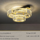 GobekUsa Gold Crystal Copper Ceiling Lamps LED Modern Home Room Decor Lighting