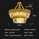 GobekUsa Crystal Oval Ceiling Chandelier LED Lights Bedroom Living Room Lighting
