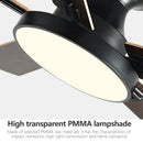 GobekUsa 56" Low Floor Ceiling Fan Light | Indoor Living Room Chandelier | Modern Design