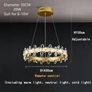 GobekUsa Crystal LED Chandelier for Luxury Lighting in Living Kitchen Room