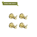 GobekUsa Brushed Gold Bath Hardware Set: Paper Holder, Towel Bar, Robe Hook - Wall Mount Bathroom Accessories