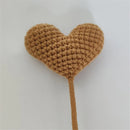 GobekUsa Heart-Shaped Crochet Flower Bouquet - Handmade Wedding Home Decor & Family Gift