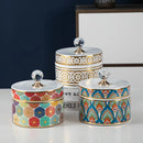GobekUsa Crystal Ball Ceramic Jewelry Box: Decorative Storage Jar for Home Organization