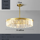 GobekUsa Cloud Mist Crystal Chandelier for Home Hotel Stainless Steel Pendant Lamp
