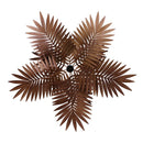 GobekUsa Boho Coconut Leaf Chandelier: Coastal Tree Light for Loft, Restaurant, Island