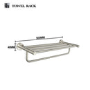 GobekUsa Brushed Nickel Stainless Steel Bathroom Hardware Set Towel Bar Ring Holder Robe Hook