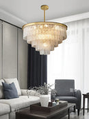 GobekUsa Crystal LED Chandelier: Minimalist Luxury Lighting for Dinning Table