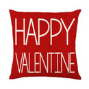 GobekUsa Cartoon Cat Linen Pillowcase 45x45cm Couple Love Cushion Covers for Living Room