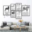 GobekUsa Cozy Canine Collection: Dog Poetry Poster featuring Lhasa, Sheepdog, Terrier, Bulldog, Tibetan, Yorkie