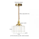 GobekUsa Clear Glass Copper LED Pendant Lamp for Home Decor & Lighting