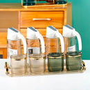GobekUsa Acrylic Seasoning Jar Set with Tray - Kitchen Storage Organizer
