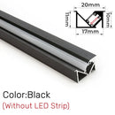 GobekUsa Invisible LED Aluminum Profile with Milky Cover for Cabinet Shelf Lighting