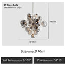 GobekUsa Bubble Glass Ceiling Chandelier Pendant for Living Room Bedroom