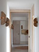 GobekUsa Japanese Wabi-Sabi Ratta Weaving Wall Sconce for Home Decor