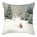 GobekUsa Christmas Soft Plush Cushion Cover Cute Rabbit Deer Pillowcase 45x45cm