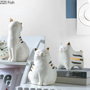 GobekUsa Cat Vase Porcelain Kitten Ornaments Flowerpot Handicrafts Home Decoration