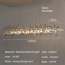 GobekUsa Crystal Pendant Chandelier for Modern Living, Dining, Bedroom Lighting