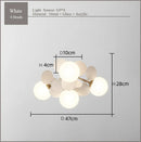 GobekUsa Frost Glass Ceiling Chandelier for Home Indoor Lighting