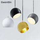 GobekUsa Gold Ball Pendant Light: Nordic Modern LED Hanging Lamp for Home Decor