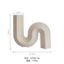 GobekUsa Geometric Ceramic Vase | S Shape Desk Decor | Home Decoration Accessories
