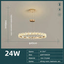 GobekUsa Crystal Ring LED Chandelier: Modern Luxury Pendant Lamp for Home Decor