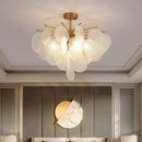 GobekUsa Elegant Glass Chandelier: French Light Luxury Crystal Lighting, Romantic Bedroom & Living Room Decor