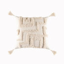 GobekUsa Geometric Tufted Tassel Cushion Cover Cotton Canvas Fall Pillow Cover