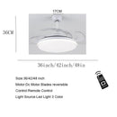 GobekUsa Ceiling Fans Light LED Remote Control DC Motor 36-48 Inch Cooling Summer Winter 110-220V