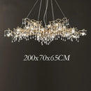GobekUsa Gold Crystal Chandelier: Modern LED Luxury Lighting for Living Room Villa