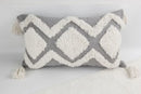 GobekUsa Geometric Tufted Tassel Cushion Cover 30x50cm