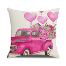 GobekUsa Cartoon Cat Linen Pillowcase 45x45cm Couple Love Cushion Covers for Living Room