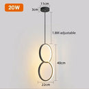 GobekUsa Geometric LED Pendant Lights for Living Room Bedroom Kitchen, Modern Hanging Lamps for Decor