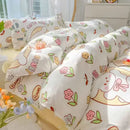 GobekUsa Cartoon Print Polyester Bedding Set Full Size Soft Duvet Cover Set