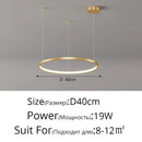 GobekUsa Acrylic LED Ring Pendant Light Modern Minimalist Art Decor Chandelier