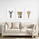 Neutral Safari Wall Art Poster Set Nursery Decor by Wall Art Set