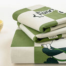 GobekUsa Cartoon Printed Cotton Bedspread | Queen King | Durable Coarse Cloth | All Seasons