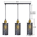 GobekUsa Industrial Nordic Black Iron Cage Pendant Light Loft Hanging Lamp