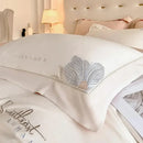 GobekUsa Cotton King Size Embroidery Bedding Set: Soft Comforter Set with Double Duvet Cover & Sheet