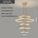 GobekUsa Acrylic Living Room Chandelier Pendant Light Fixture_LED Hanging Lamp