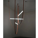 GobekUsa Leather Belt Chandelier: Modern Glass Tube Designer Lighting for Home, Restaurant & Villa