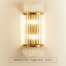 GobekUsa Glass Rod Crystal Wall Sconce: Modern Luxury Bedroom Living Room Light