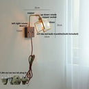 GobekUsa Brass LED Wall Lights Rotatable Blue Glass Dining Room Stair Light