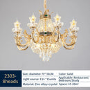 GobekUsa Elegant Duplex Crystal Chandelier for Villa Living Room & Hotel Lobby