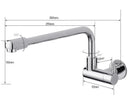 GobekUsa Black Wall-Mounted Kitchen Faucet Single Cold Single Hole Rotation Tap