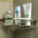 GobekUsa Aluminum Antique Finish Shower Basket Holder Shelf, Single Layer