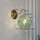 GobekUsa Amber Flower Glass LED Wall Sconce for Living Room, Cafe, Bathroom Vanity