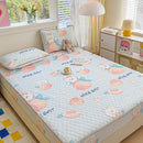 GobekUsa Cool Silk Latex Fitted Sheet Set with Pillowcases, Summer Ice Silk, Single Double Bed