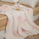 GobekUsa Kawaii Ice Cream Jacquard Blanket